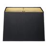 Royal Designs, Inc. HB-613-16BLK Rectangle Hardback Lamp Shade, (7 x 14) x (9 x 16) x 11, Black with Gold view 1