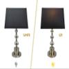 Royal Designs, Inc. HB-613-16BLK Rectangle Hardback Lamp Shade, (7 x 14) x (9 x 16) x 11, Black with Gold view 3