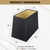 Royal Designs, Inc. HB-613-16BLK Rectangle Hardback Lamp Shade, (7 x 14) x (9 x 16) x 11, Black with Gold view 4