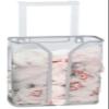Deco Brothers Over The Cabinet Door Grocery Bag Holder, Silver view 1