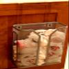 Deco Brothers Over The Cabinet Door Grocery Bag Holder, Silver view 2