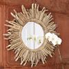 Creative Co-Op Driftwood Sunburst Mirror view 1