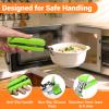 2 Pack Hot Plate Gripper Clips Holder Tongs for Moving Hot Plate Bowls Pizza Pan Air Fryer Microwave Oven with Food Out, Green view 3