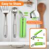 2 Pack Hot Plate Gripper Clips Holder Tongs for Moving Hot Plate Bowls Pizza Pan Air Fryer Microwave Oven with Food Out, Green view 4