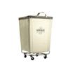 Seville Classics Large Commercial Heavy Duty Rolling Steel Frame Laundry Hamper Canvas Cart Bin, w/ Wheels for Hotel, Home, Closet, Bedroom (PATENTED), Cream, 18.1" D x 18.1" W view 1