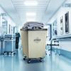 Seville Classics Large Commercial Heavy Duty Rolling Steel Frame Laundry Hamper Canvas Cart Bin, w/ Wheels for Hotel, Home, Closet, Bedroom (PATENTED), Cream, 18.1" D x 18.1" W view 2