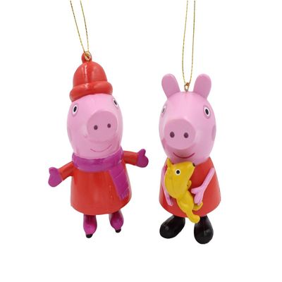 Kurt Adler Pa1161 Peppa Pig Blow Mold Christmas Ornaments, Assorted