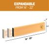 4 Pack Drawer Divider - 2.6" High, 16" to 22" Adjustable Bamboo Drawer Organizers for Clothes, Expandable Dresser Separators in Bedroom/Bathroom/Kitchen/Office Organization and Storage (Natural) view 3