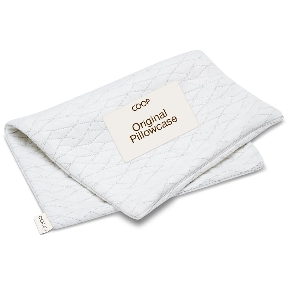Coop Home Goods Original Pillow Case, Queen Size Pillow Case for Memory Foam Pillows, Breathable Ultra Soft Lulltra Fabric Cover with Zipper, Polyester/Rayon