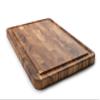 Ironwood Gourmet Charleston End Grain Board with Channel, Acacia Wood Brown 20 x 14 Inches view 2