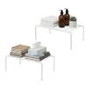Evelots Wire Rack Cabinet Shelf Organizer -2 Pack Sturdy Metal Cabinet Riser Shelf - Double Space-Great for Kitchen, Freezer, Pantry -Rustproof view 1