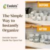 Evelots Wire Rack Cabinet Shelf Organizer -2 Pack Sturdy Metal Cabinet Riser Shelf - Double Space-Great for Kitchen, Freezer, Pantry -Rustproof view 3