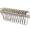2lbDepot Shower Curtain Rings Hooks - Polished Nickel Finish - Premium 18/8 Stainless Steel - Locking Rings with Easy-Glide Rollers - Five Finishes Available - Set of 12 for Shower Rods view 1
