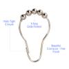 2lbDepot Shower Curtain Rings Hooks - Polished Nickel Finish - Premium 18/8 Stainless Steel - Locking Rings with Easy-Glide Rollers - Five Finishes Available - Set of 12 for Shower Rods view 2