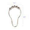 2lbDepot Shower Curtain Rings Hooks - Polished Nickel Finish - Premium 18/8 Stainless Steel - Locking Rings with Easy-Glide Rollers - Five Finishes Available - Set of 12 for Shower Rods view 3