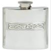 Celtic Wire Pewter Hip Flask 6oz Embossed Design Kidney Shape Pewter Engravable view 2
