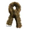 Christmas Tree Swag - Garland - Decoration - Shaggy Shag Faux Fur Scarf - Brown Tone - Wolf - Coyote - Staircase Bannister Hand Rail Decor - by Fur Accents - USA (2" x10' Long) view 2