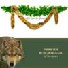Christmas Tree Swag - Garland - Decoration - Shaggy Shag Faux Fur Scarf - Brown Tone - Wolf - Coyote - Staircase Bannister Hand Rail Decor - by Fur Accents - USA (2" x10' Long) view 3
