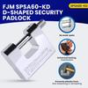 FJM SPSA60-KD D-Style High Security Padlock, Home Improvement Anti Theft Trailer Lock, Bike Lock, & Door Lock. Also for Outdoor Storage Shed, Includes Master Lock Set, Keyed Different, 2 3/8" (60mm) view 2