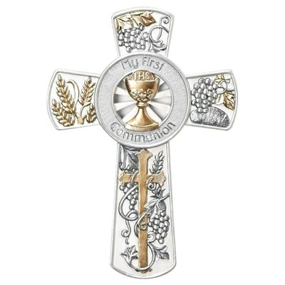 Joseph's Studio by Roman, Communion Collection, 8"H COMMUNION WALL CROSS, Home Dcor, Devout Gift, Prayerful Inspiration (1x5x7)