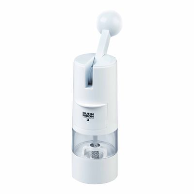 Kuhn Rikon High Performance Ratchet Grinder, White, 8.5 x 2.25 inches, Model 25551  Ergonomic, One-Handed Operation, Ideal for Salt, Pepper & Spices