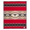 Pendleton American Indian College Fund Blanket - 64" x 80" Wool Cotton Soft, Reversible Blanket, Ultrasuede Binding, Made in USA - Water view 1