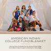 Pendleton American Indian College Fund Blanket - 64" x 80" Wool Cotton Soft, Reversible Blanket, Ultrasuede Binding, Made in USA - Water view 2