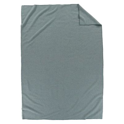 Pendleton Eco-Wise Easy Care Wool Blanket Twin 66" x 96" - 100% Wool with Whipstitch Binding, All Season, Washable, Soft and Durable Blanket for Home and Outdoor Adventures - Shale Blue