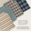 Pendleton Eco-Wise Easy Care Wool Blanket Twin 66" x 96" - 100% Wool with Whipstitch Binding, All Season, Washable, Soft and Durable Blanket for Home and Outdoor Adventures - Shale Blue view 2