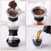 Mixpresso Pour Over Coffee Maker Set Glass Carafe Borosilicate White Protective Silicone Sleeve, Pour Over Coffee Dripper Brewer With Double-layer Stainless Steel Filter 13.5 Oz view 3