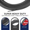 Strata 150 Feet Clothesline Outdoor Heavy Duty Galvanized Wire Steel Cable, Silver PVC Coating - Clothes Line Wires for Outside Laundry Drying view 2