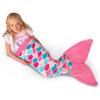 Fin Fun Mermaid Tail Blanket Kids, Girls and Boys - Cuddle Tails - Perfect Birthday Adult & Teen Size, Pink Dream view 1
