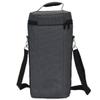Vina 2-bottle Wine Carrier Bag Beer Carrying Tote Bags Picnic Cooler Insulated Travel Wine Pouch, Gray +Free Corkscrew view 2