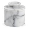 RSVP International White Marble French Butter Pot, Holds One Stick or 1/2 Cup | Made From Natural White Marble | Keep Butter Fresh & Spreadable at Room Temperature in Crock Dish view 1