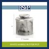 RSVP International White Marble French Butter Pot, Holds One Stick or 1/2 Cup | Made From Natural White Marble | Keep Butter Fresh & Spreadable at Room Temperature in Crock Dish view 3