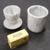 RSVP International White Marble French Butter Pot, Holds One Stick or 1/2 Cup | Made From Natural White Marble | Keep Butter Fresh & Spreadable at Room Temperature in Crock Dish view 4