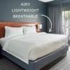 Courtyard by Marriott Coverlet King Size | Lightweight & Breathable Cotton Blend | Bedspread with Unique Wash-Activated Ripple Texture | Hotel Bedspread | White Quilt for All Season Comfort view 3