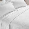 Courtyard by Marriott Coverlet Queen Size | Lightweight & Breathable Cotton Blend | Bedspread with Unique Wash-Activated Ripple Texture | Hotel Bedspread | White Quilt for All Season Comfort view 1
