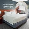 Courtyard by Marriott Coverlet Queen Size | Lightweight & Breathable Cotton Blend | Bedspread with Unique Wash-Activated Ripple Texture | Hotel Bedspread | White Quilt for All Season Comfort view 3