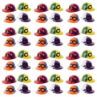 Beistle 48 Piece Colorful Plastic Jockey Helmet Hats, Horse Racing Party Supplies, Race Day Headwear