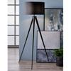 Versanora Romanza Modern LED Tripod Floor Lamp Tall Standing Light with Drum Shade Metal Legs for Living Room Study Reading Bedroom Home Office, 60 inch Height, Matte Black view 2