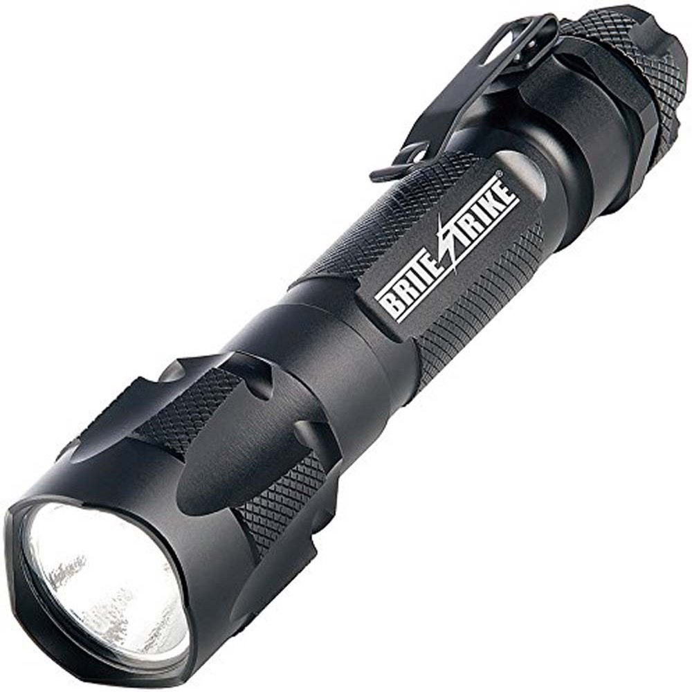 Brite Strike - RHIGHT Duty Light, Bright Tactical Touch LED Flashlight - High Lumens up to 1100 - Runtime 2 Hrs High/ 8 Hrs Low & 2.5 Hours Strobe  6.25 inches, Black