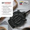 Victoria 6.5 Inch Cast Iron Tortilla Press. Tortilla Maker, Flour Tortilla press, Rotis Press, Dough Press, Pataconera Seasoned with Flaxeed Oil view 2