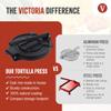 Victoria 6.5 Inch Cast Iron Tortilla Press. Tortilla Maker, Flour Tortilla press, Rotis Press, Dough Press, Pataconera Seasoned with Flaxeed Oil view 4