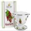 Golden Rabbit Enamelware Colander and Drip Plate Gift Set, Strawberry view 1