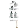Zenna Home Rustproof Hanging Shower Caddy, Over the Shower Head Caddy with 2 Shelves and Built In Hooks, Aluminum Bathroom Hanging Organizer, Satin Chrome view 1