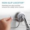 Zenna Home Rustproof Hanging Shower Caddy, Over the Shower Head Caddy with 2 Shelves and Built In Hooks, Aluminum Bathroom Hanging Organizer, Satin Chrome view 4