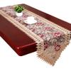 Grelucgo Burgundy Lace Table Runners Dresser Scarves (16 x 72 inch) view 1