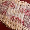 Grelucgo Burgundy Lace Table Runners Dresser Scarves (16 x 72 inch) view 4