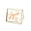 Umbra Prisma 4x6 Picture Frame, Metal Floating Wall or Desk Photo Display for Pictures, Art, Illustrations, and More, Brass view 1